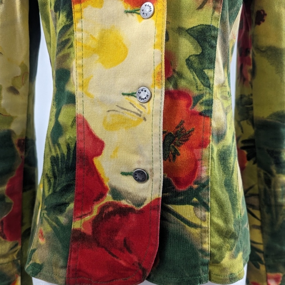 Vintage Léa Kanth Bright Floral Denim Ensemble (Rare) - Picture 5 of 10
